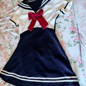 Kawaii Sailor Uniform Stretchy Dress